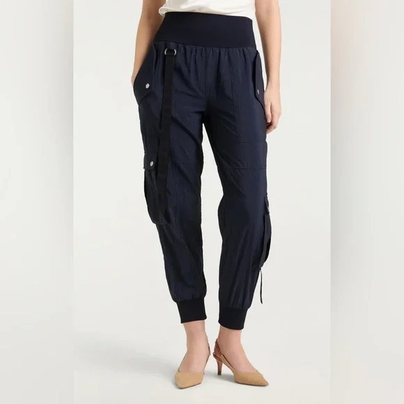 NWT Cinq à Sept Navy HARMONY PARACHUTE PANT XS - Picture 4 of 10